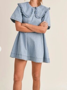Denim Chambray Mini Dress